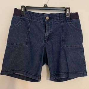 LEE Bermuda Denim Cotton Blue Chambray Shorts 8M Chinos Mid Rise